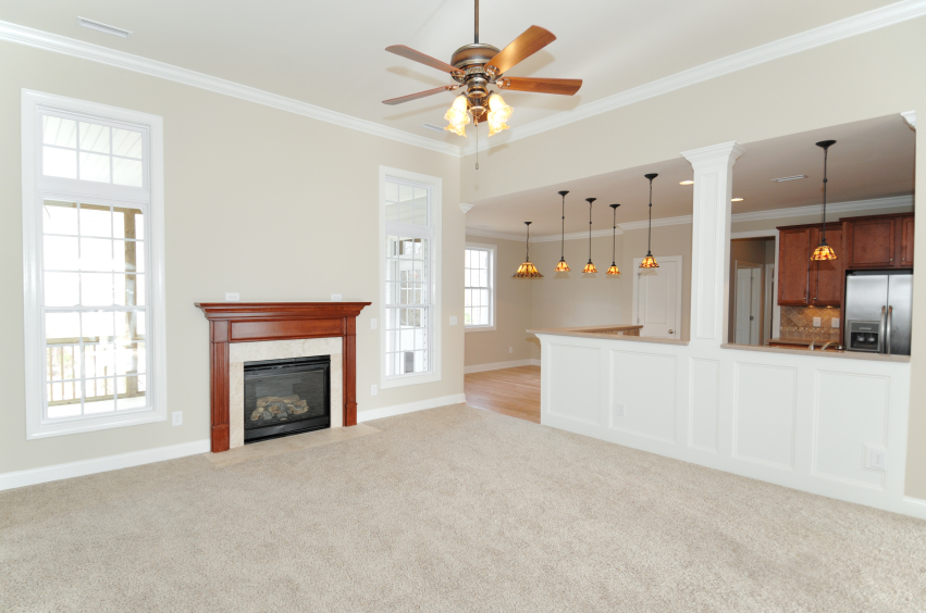 Carpeted living room